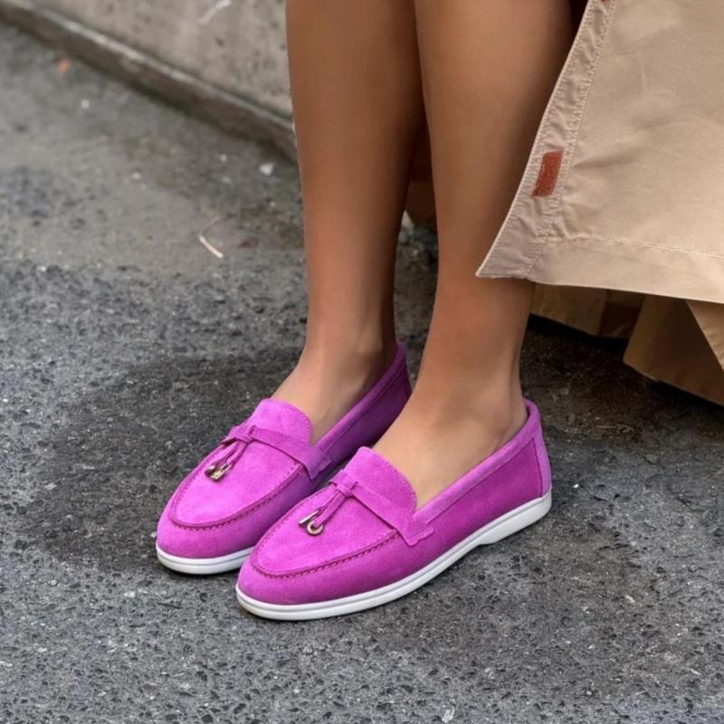 Warner Püsküllü Loafer Pembe